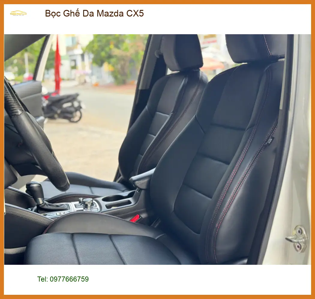 Chú Quang bọc ghế da Mazda CX5 tại Quận 6 vì ghế cũ đã sờn rách ảnh thực tế 4