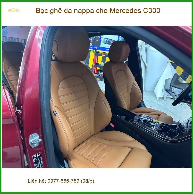 Anh Tùng bọc ghế da Nappa cho Mercedes C300 tại Thủ Đức ảnh thực tế 2