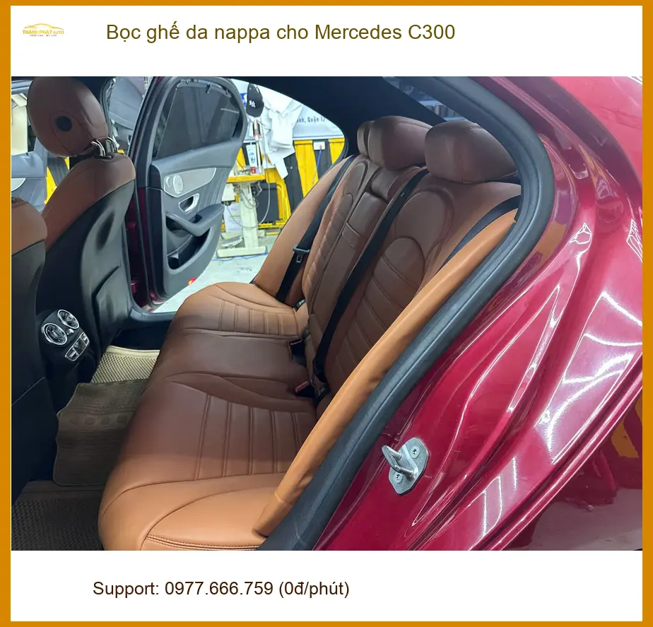 Chị Thảo bọc ghế da Nappa Mercedes C300 Quận 12 để nội thất đẳng cấp hơn