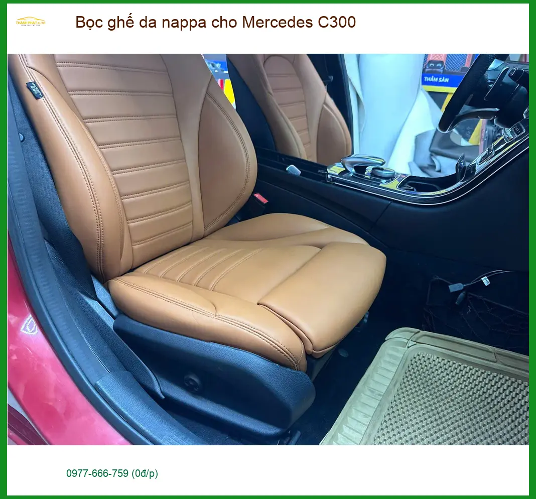 Chị Thảo bọc ghế da Nappa Mercedes C300 Quận 12 để nội thất đẳng cấp hơn ảnh thực tế 4