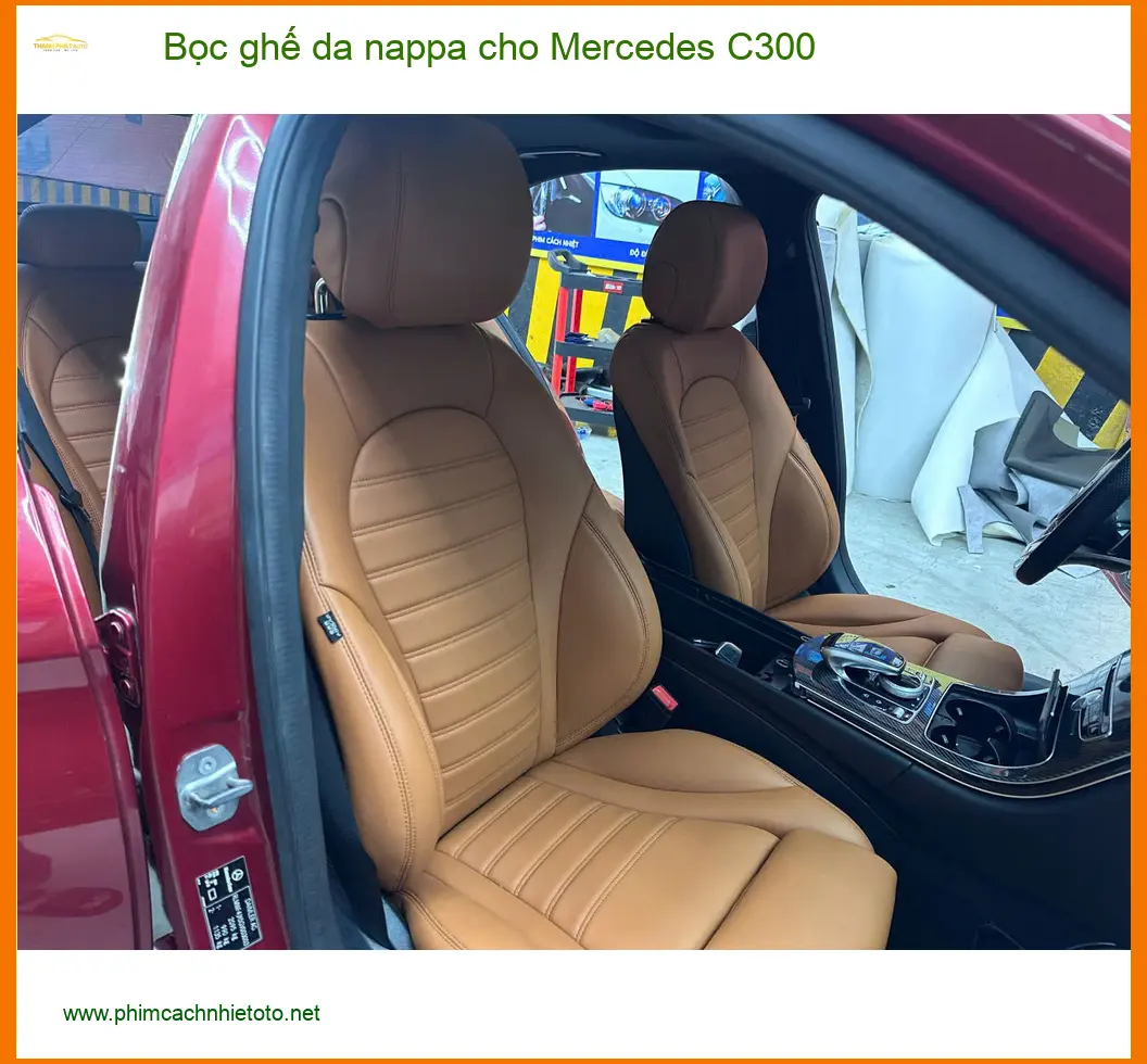 Chị Thảo bọc ghế da Nappa Mercedes C300 Quận 9 - Đổi mới nội thất ảnh thực tế 2