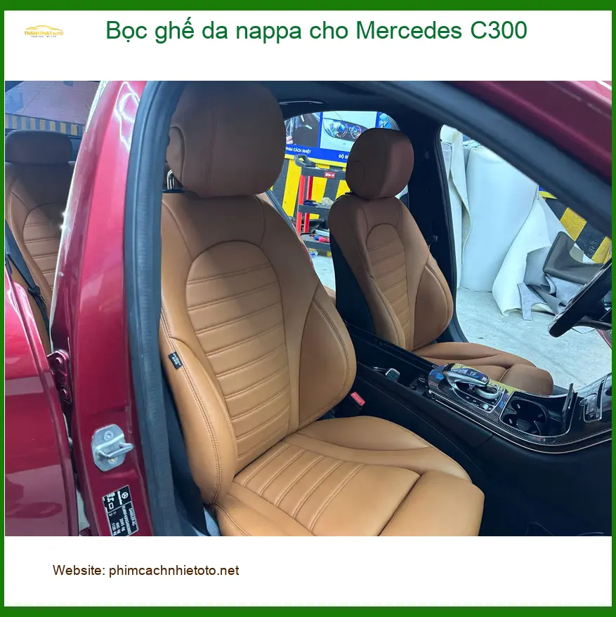 Bác Cường bọc ghế da Nappa Mercedes C300 Quận 5 nâng cấp nội thất xe sang ảnh thực tế 3