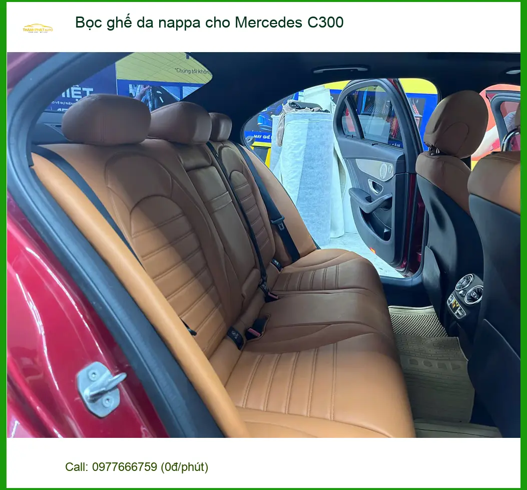 Chị Mai Hương bọc ghế da Nappa Mercedes C300 tại Quận 3 ảnh thực tế 5