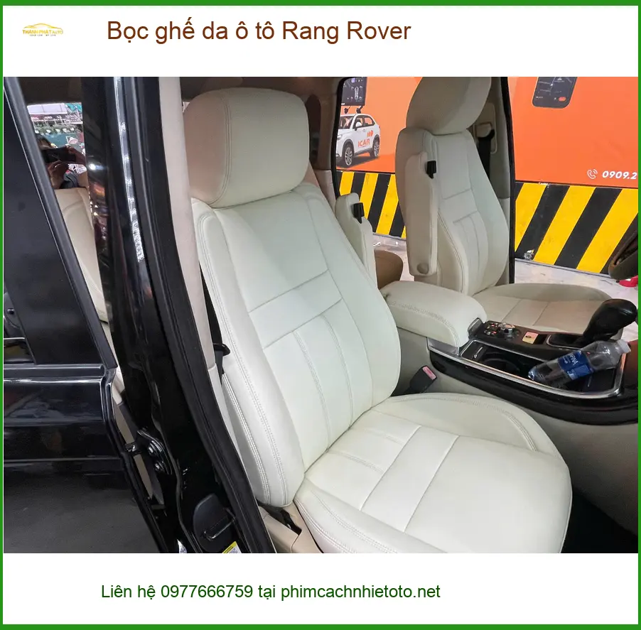 Anh Cường bọc ghế da ô tô Rang Rover ở Hóc Môn cho xe sang trọng hơn