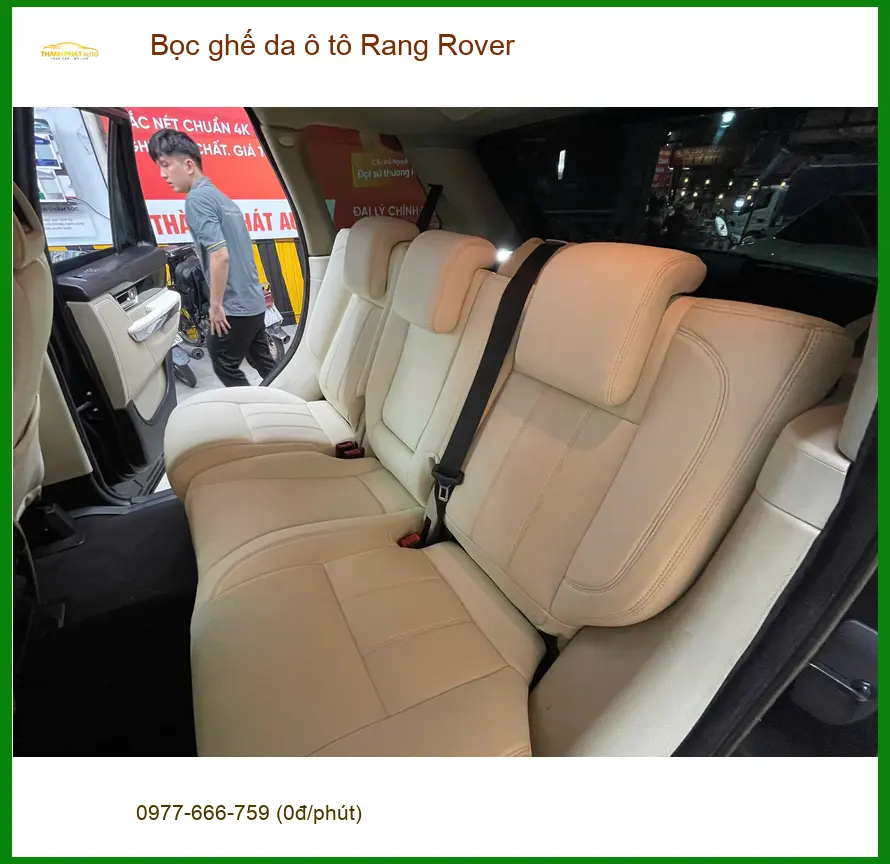 Anh Quý bọc ghế da ô tô Rang Rover tại Quận Thủ Đức vì ghế cũ đã sờn rách ảnh thực tế 4