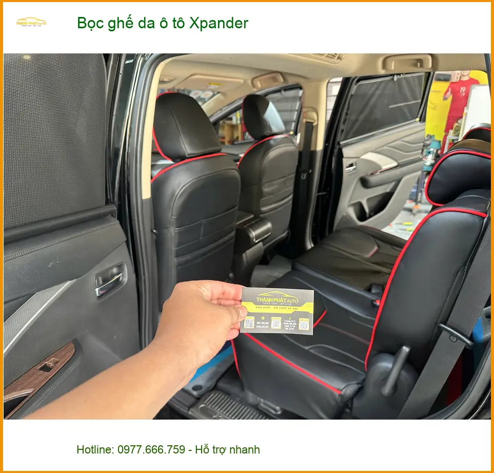 Anh Minh bọc ghế da ô tô Xpander tại Nhà Bè để xe trông sang trọng hơn ảnh thực tế 5