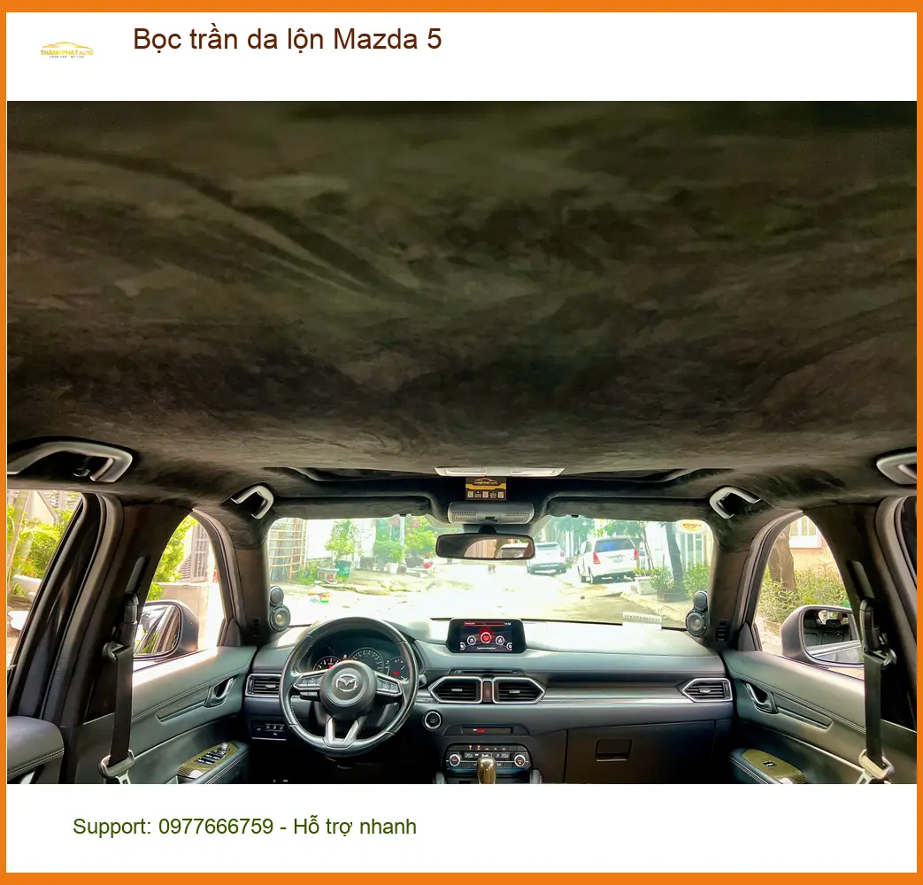 Chú Phước bọc trần da lộn Mazda 5 tại Quận 11 để nội thất sang trọng hơn ảnh thực tế 2