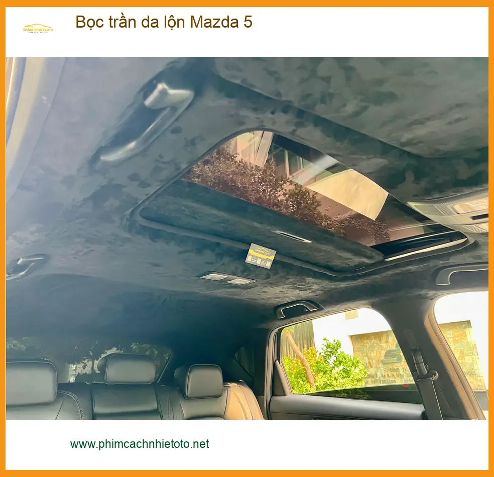 Chú Phước bọc trần da lộn Mazda 5 tại Quận 11 để nội thất sang trọng hơn ảnh thực tế 5
