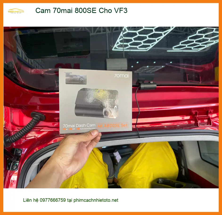 Anh Vĩnh lắp Camera 70mai 800SE cho VinFast VF3 tại Quận 2 để ghi lại hành trình