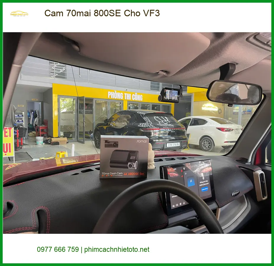 Anh Quang lắp Cam 70mai 800SE cho VF3 tại Hóc Môn để ghi lại hành trình