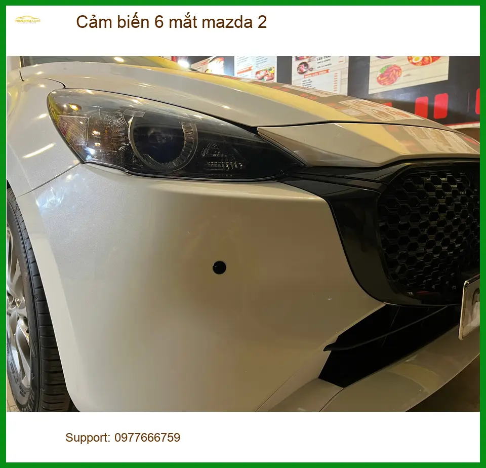 Anh Tùng lắp cảm biến 6 mắt Mazda 2 tại Quận 12 tránh va chạm khi lùi xe ảnh thực tế 3