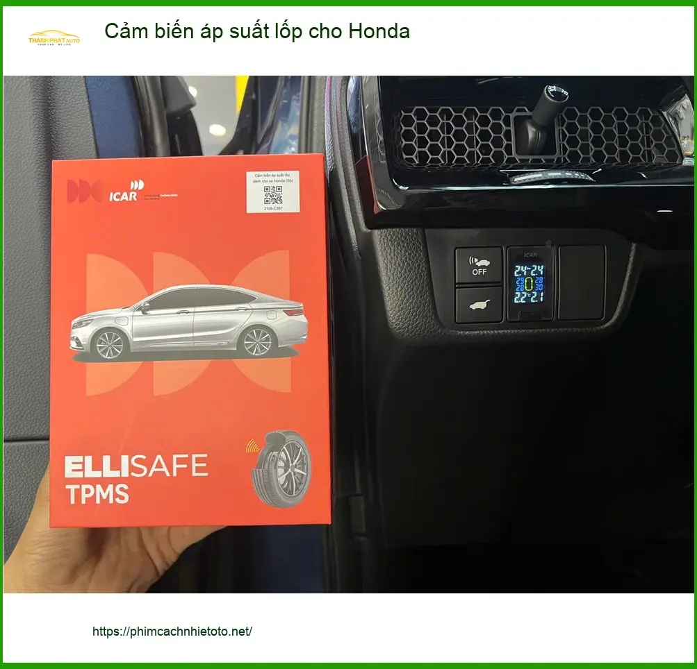 Chú Minh lắp cảm biến áp suất lốp cho Honda Civic tại Quận 11 để yên tâm lái xe. ảnh thực tế 4