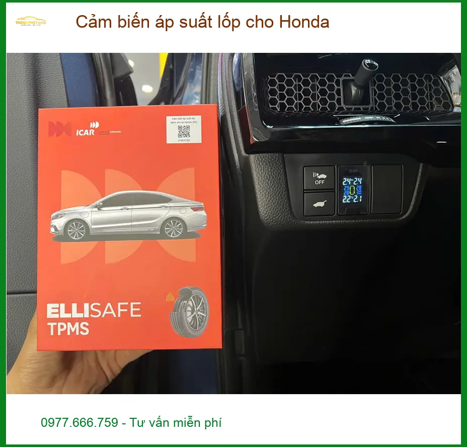 Anh Bách lắp cảm biến áp suất lốp cho Honda Civic tại Quận 9 để an tâm lái xe ảnh thực tế 3