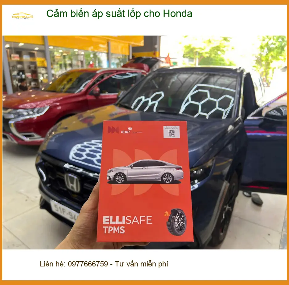 Anh Minh lắp cảm biến áp suất lốp cho Honda City tại Nhà Bè. ảnh thực tế 4