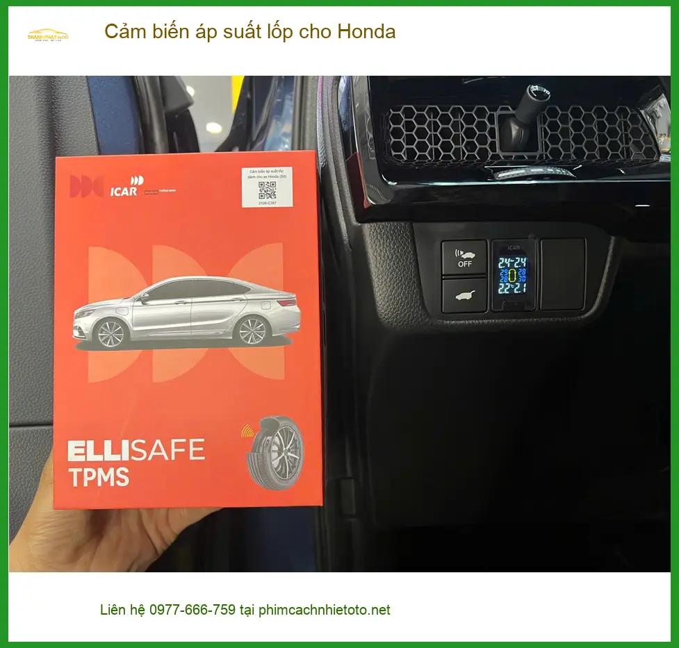Chị Thanh Vân lắp cảm biến áp suất lốp Honda City chính hãng Gò Vấp ảnh thực tế 3