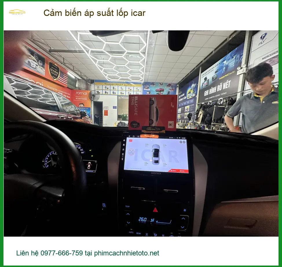 Anh Tấn lắp cảm biến áp suất lốp ICAR cho Kia K3 tại Quận 2 tránh sự cố cao tốc ảnh thực tế 3