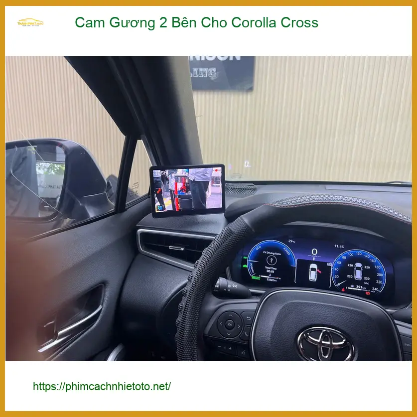 Anh Thiên lắp Cam Gương 2 Bên Corolla Cross ở Hóc Môn cho tầm nhìn rõ ảnh thực tế 4