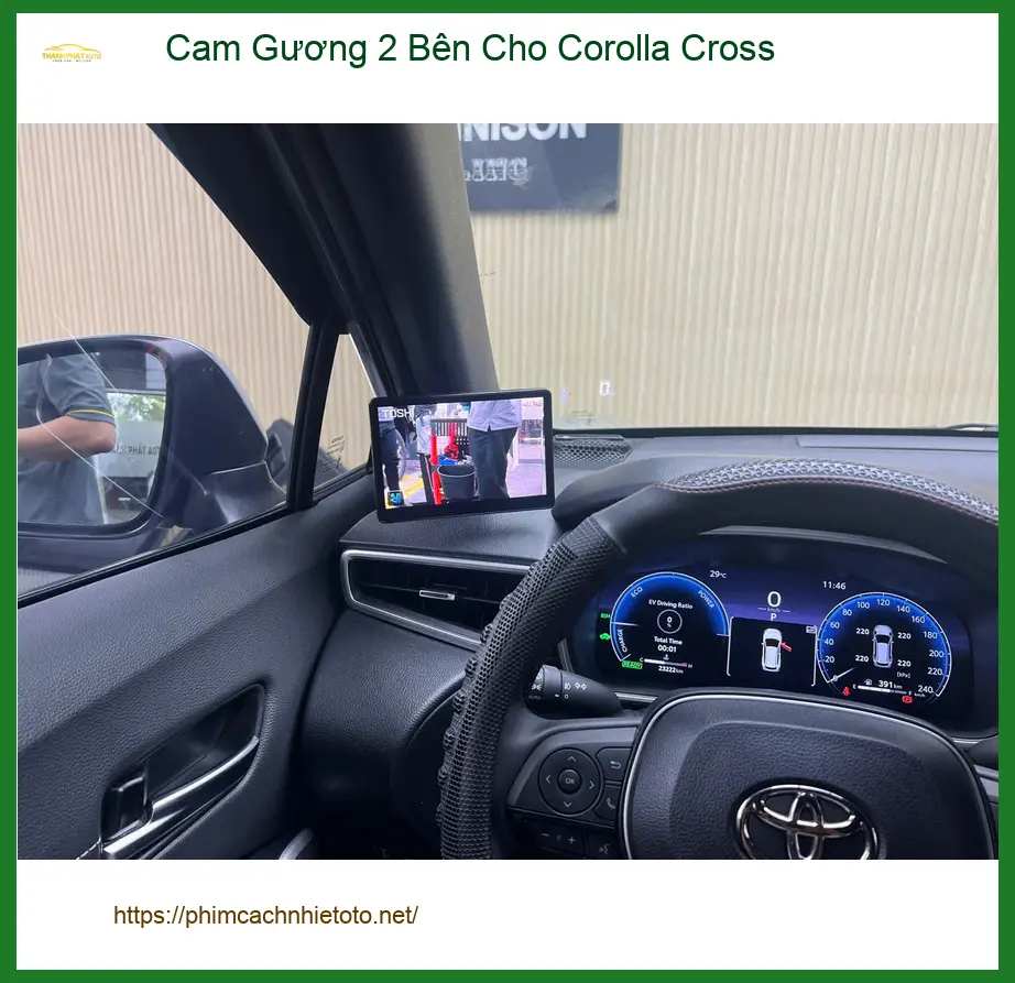 Anh Khải lắp Cam Gương 2 Bên cho Corolla Cross tại Quận Bình Tân để tiện quan sát ảnh thực tế 3