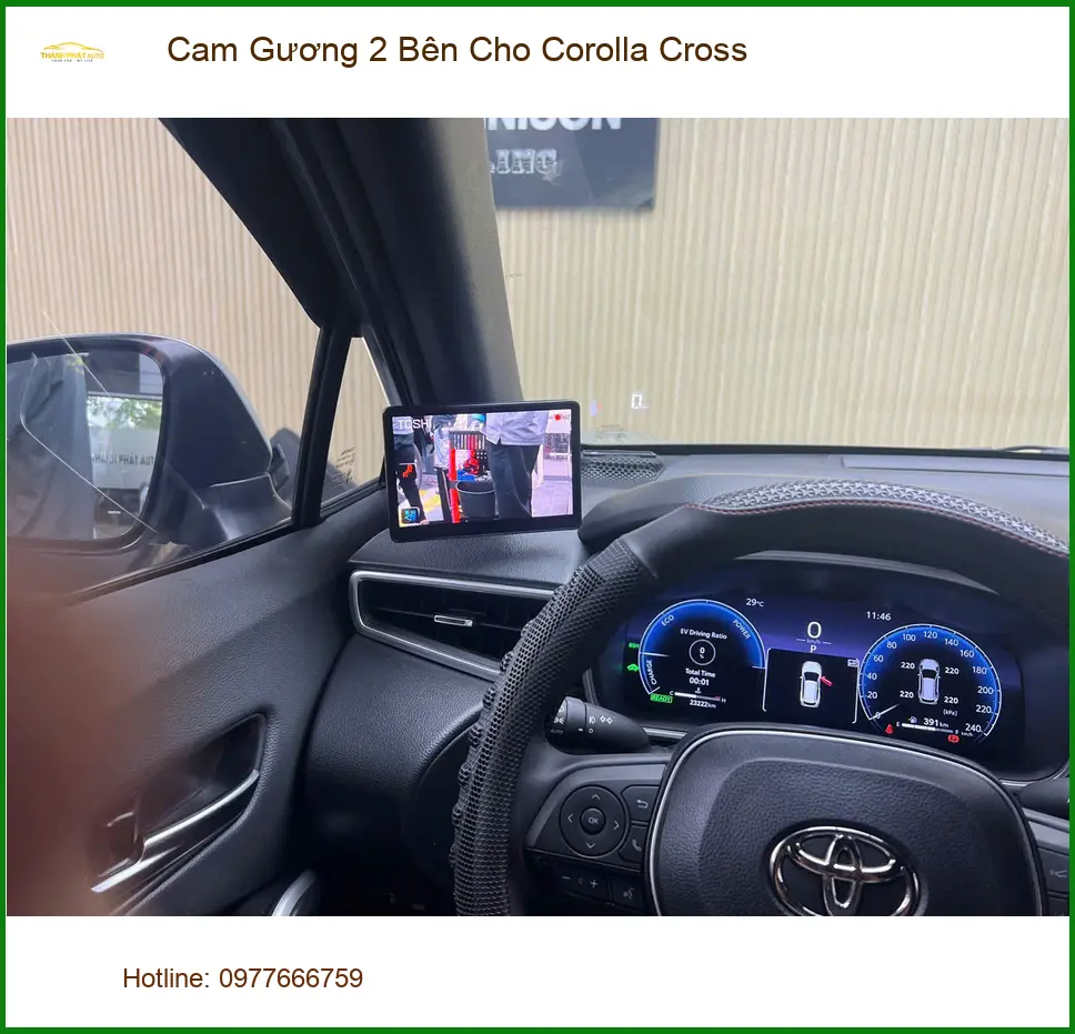 Anh Duy lắp cam gương 2 bên cho Corolla Cross tại Quận 1 để quan sát tốt hơn ảnh thực tế 2