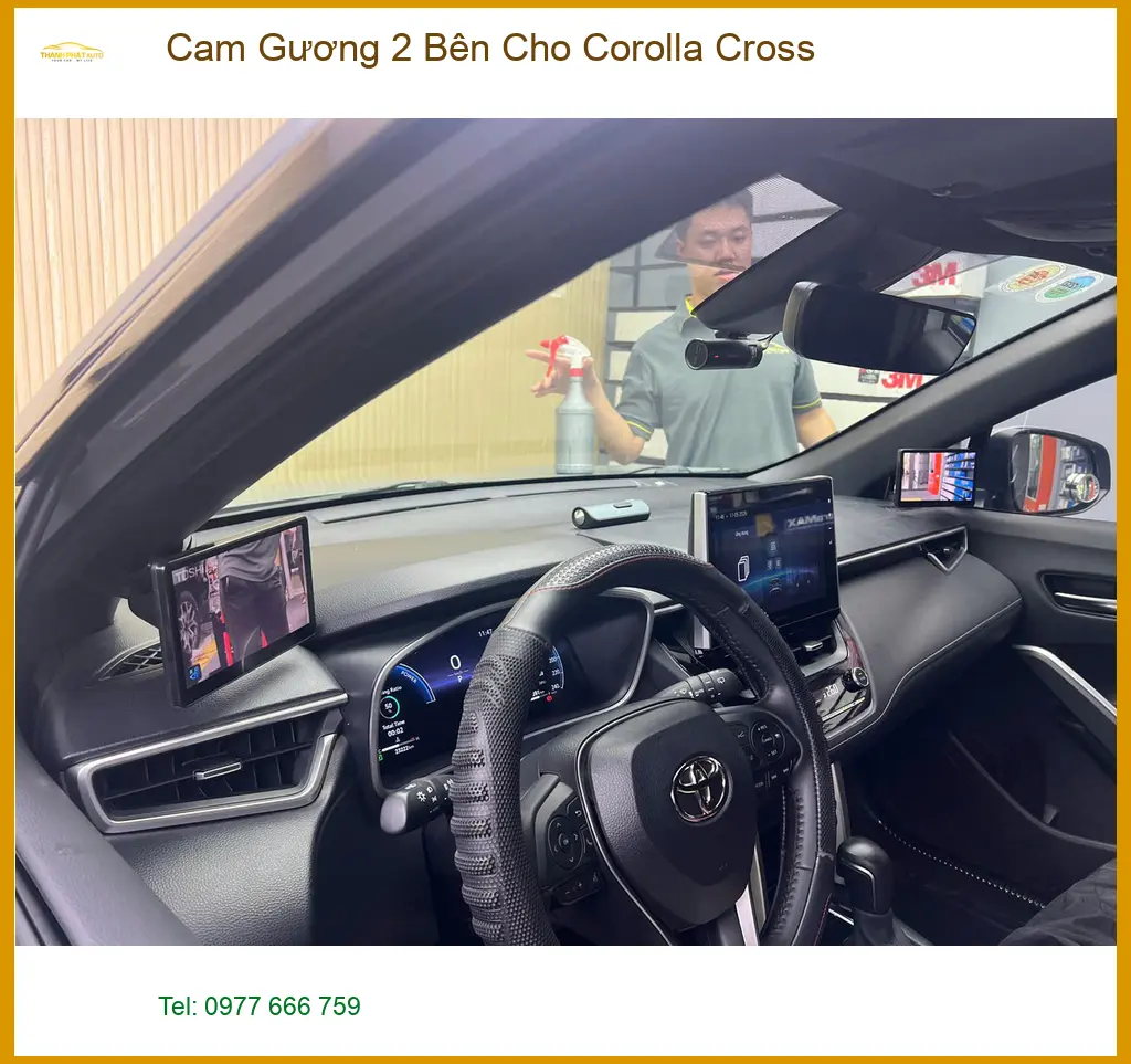 Anh Duy lắp cam gương 2 bên cho Corolla Cross tại Quận 1 để quan sát tốt hơn ảnh thực tế 4
