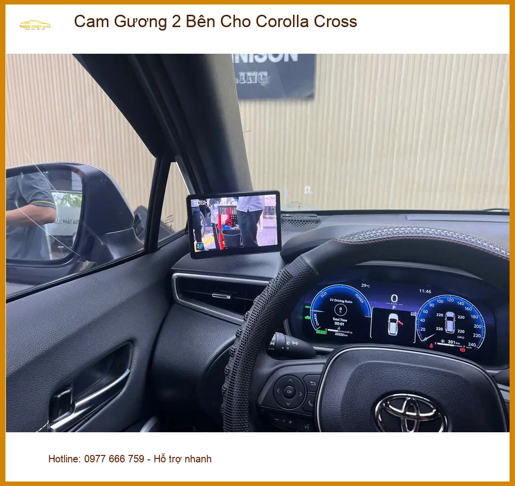 Anh Thắng lắp Cam Gương 2 Bên Cho Corolla Cross tại Quận 11 để dễ dàng lùi xe. ảnh thực tế 4