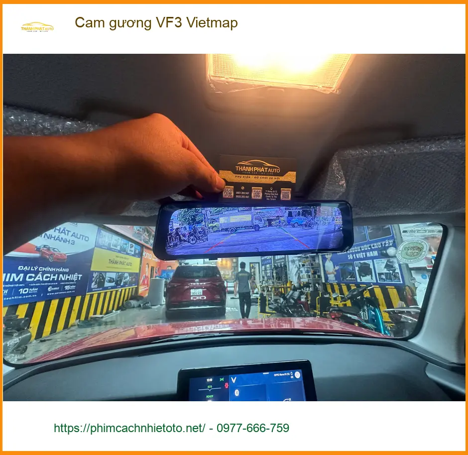 Anh Minh lắp cam gương Vietmap cho VinFast VF3 tại Quận 9 an tâm hơn
