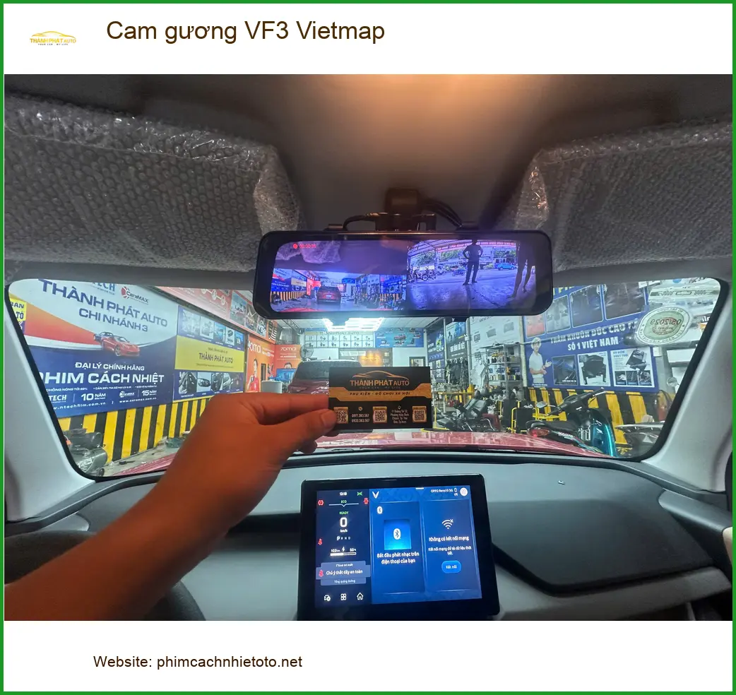 Anh Minh lắp cam gương Vietmap cho VinFast VF3 tại Quận 9 an tâm hơn ảnh thực tế 4