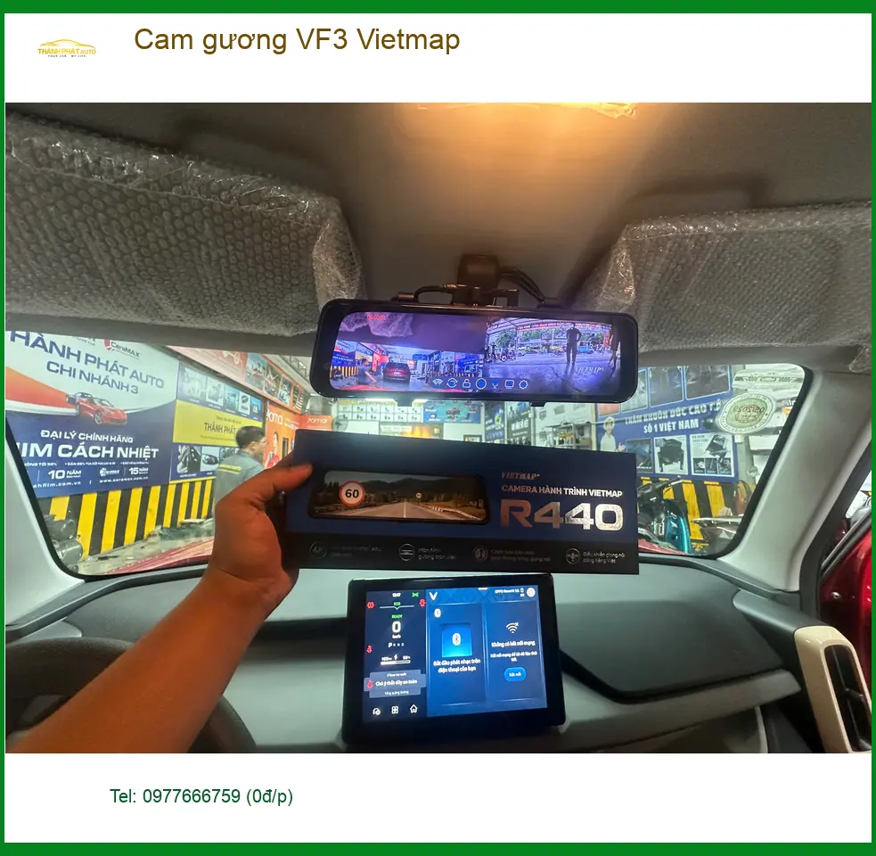 Anh Minh lắp cam gương Vietmap cho VinFast VF3 tại Quận 9 an tâm hơn ảnh thực tế 5