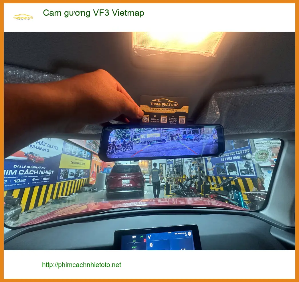 Anh Khang lắp cam gương Vietmap cho VinFast VF3 tại Bình Tân, ghi hình sắc nét