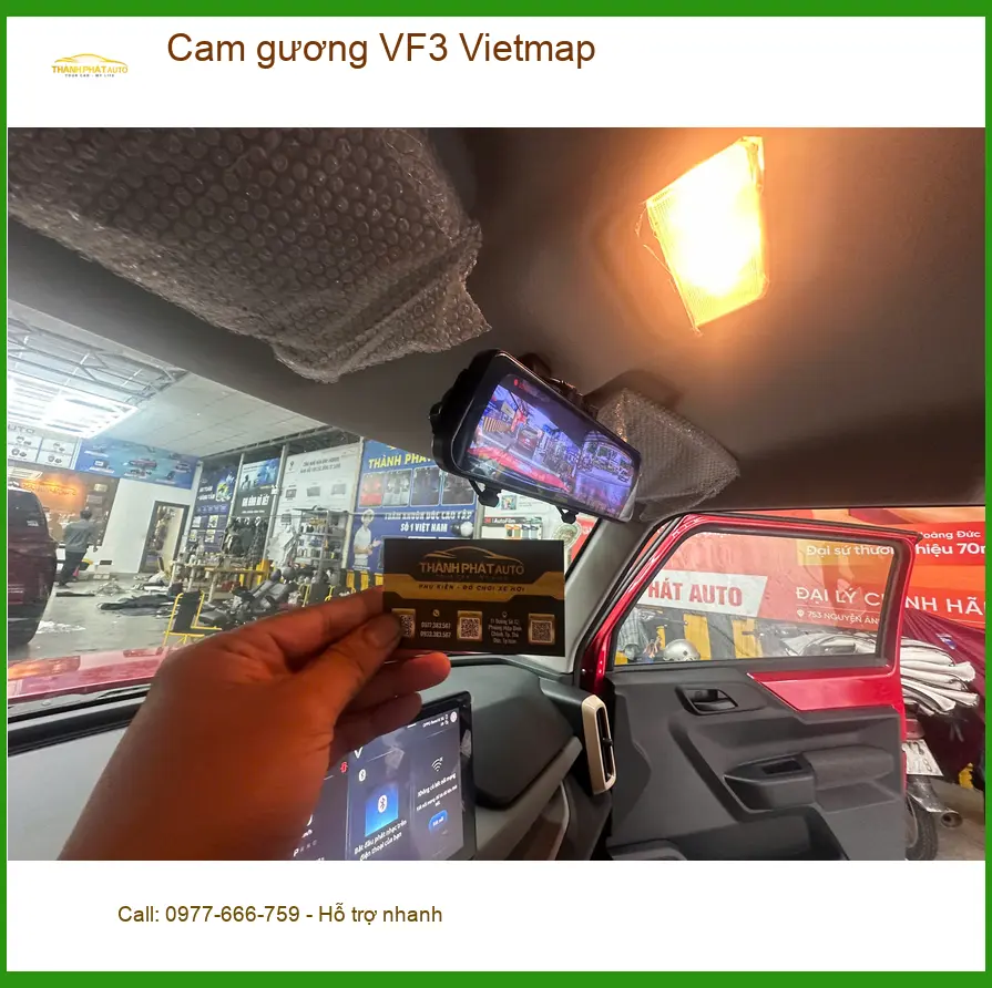 Anh Khang lắp cam gương Vietmap cho VinFast VF3 tại Bình Tân, ghi hình sắc nét ảnh thực tế 3