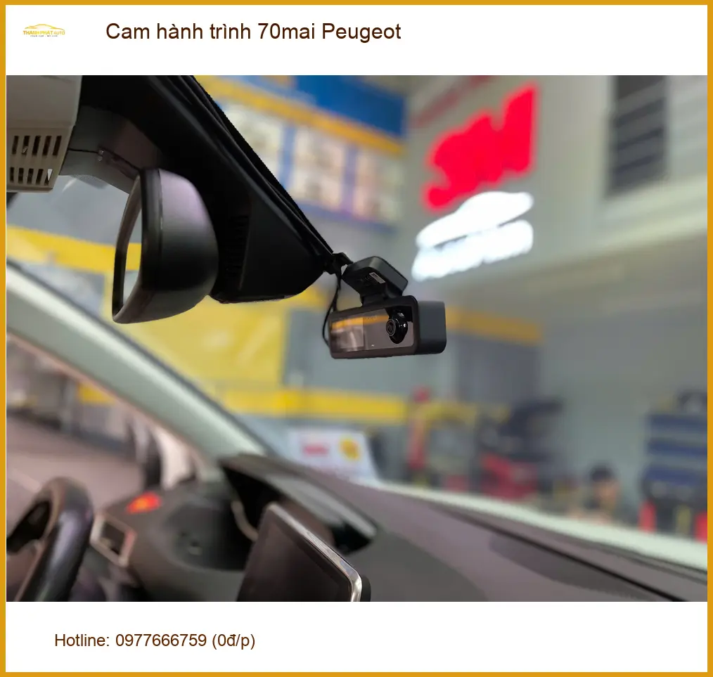 Anh Quân lắp cam hành trình 70mai cho Peugeot 5008 tại Quận 4 để yên tâm lái xe đường dài ảnh thực tế 3
