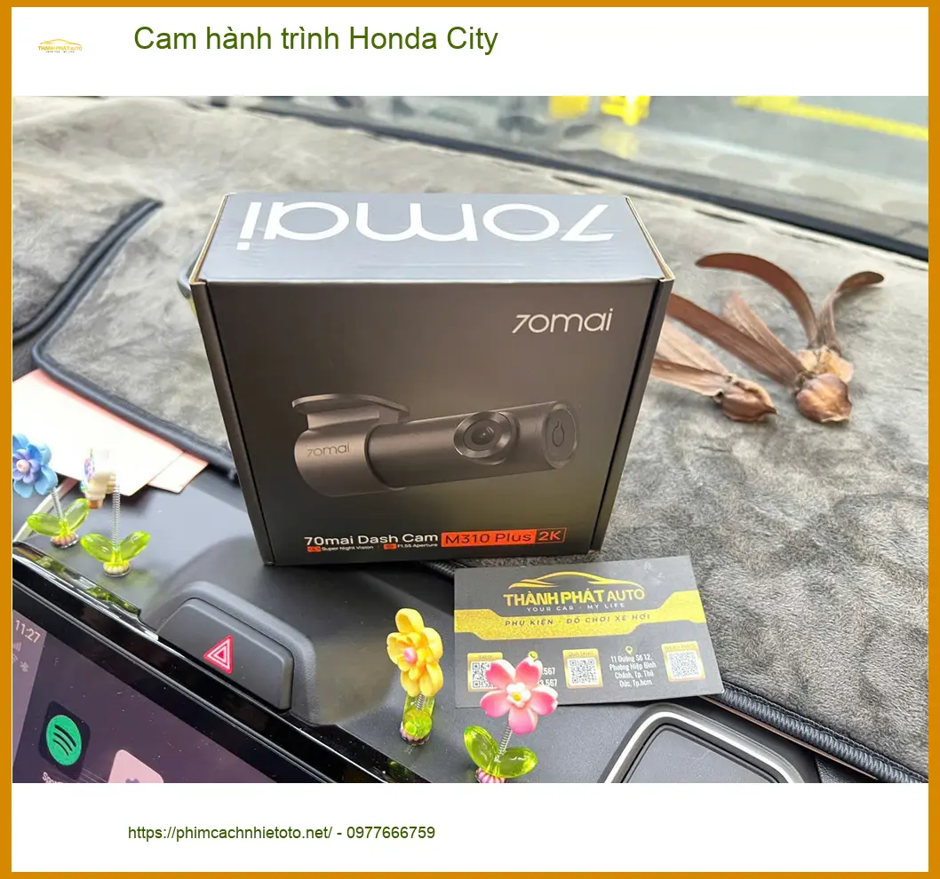 Chị Mai Anh lắp cam hành trình cho Honda City tại Tân Phú để yên tâm lái xe ảnh thực tế 2