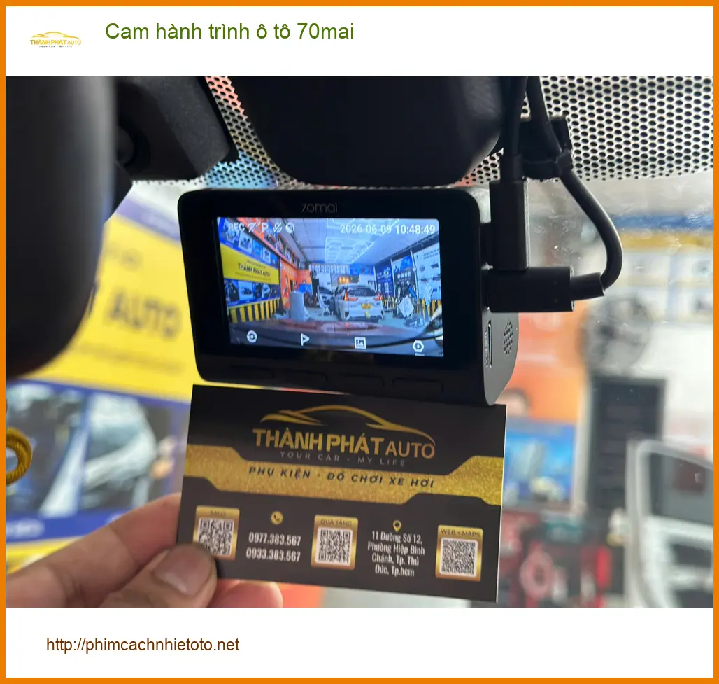 Anh Trường gắn cam hành trình ô tô 70mai cho Toyota Vios ở Hóc Môn ảnh thực tế 3