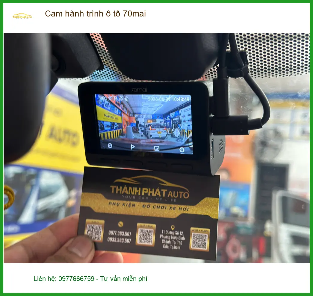 Chị Thảo lắp Cam hành trình ô tô 70mai cho Corolla Cross tại Quận 7 cho chuyến đi dài sắp tới ảnh thực tế 3