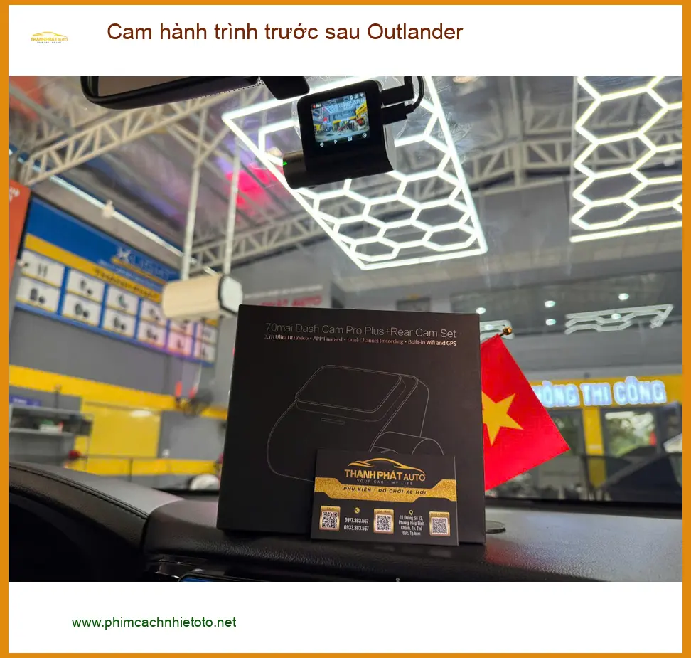 Anh Đạt gắn cam hành trình trước sau Outlander Hóc Môn trước chuyến đi xa