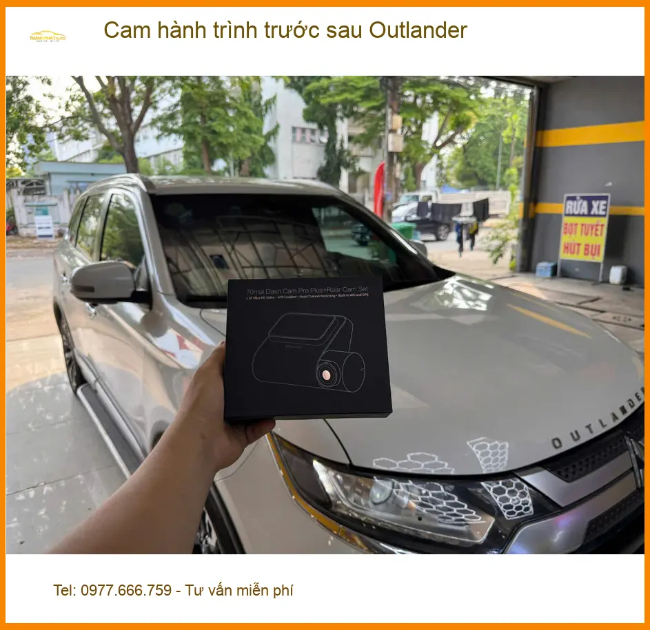 Anh Đạt gắn cam hành trình trước sau Outlander Hóc Môn trước chuyến đi xa ảnh thực tế 2