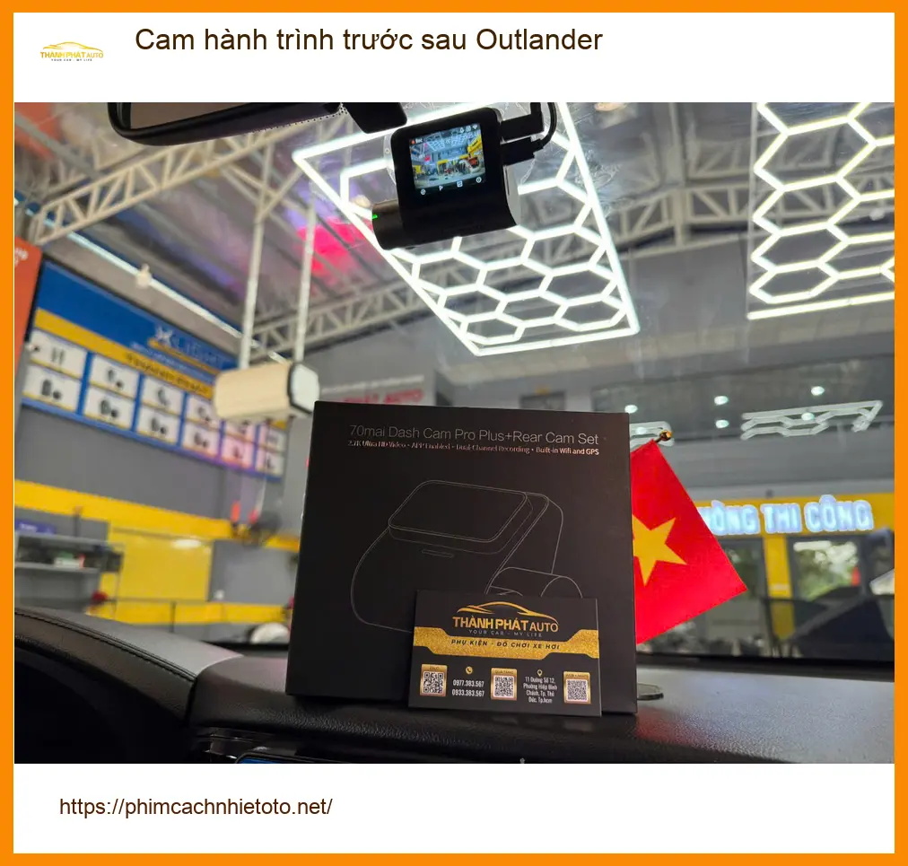 Anh Duy lắp cam hành trình trước sau Outlander để có bằng chứng khi va chạm trên đường tại Quận 9 ảnh thực tế 2