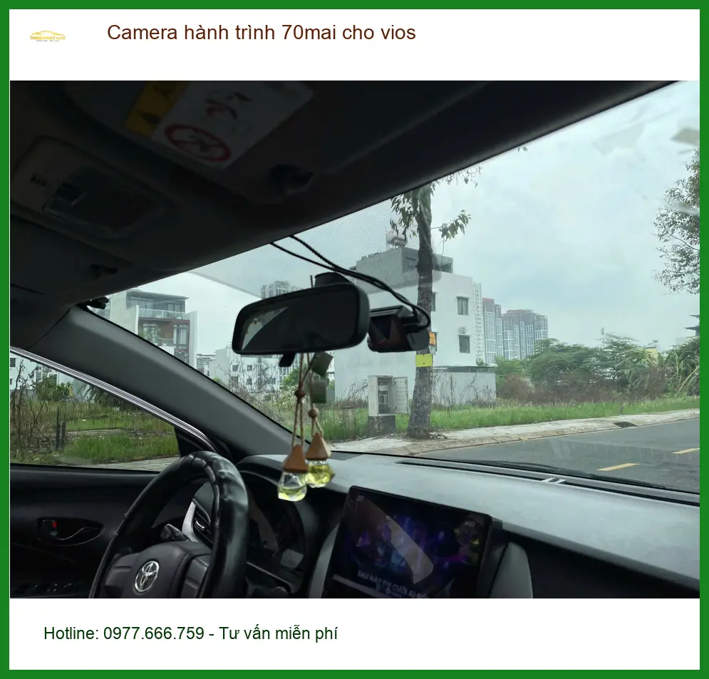 Anh Tấn lắp Camera hành trình 70mai cho Vios tại Quận 12 để an tâm hơn