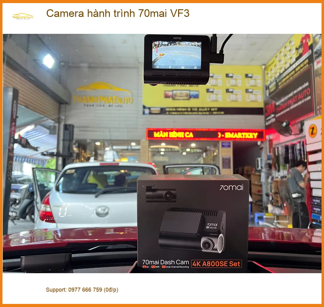 Chị Thảo lắp Camera hành trình 70mai VF3 cho Kia Carnival Quận 1 an tâm lái xe ảnh thực tế 2