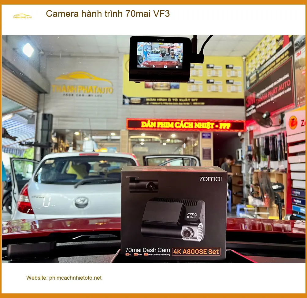 Chị Hương Giang lắp Camera hành trình 70mai cho VinFast VF3 ở Quận 8 ảnh thực tế 3