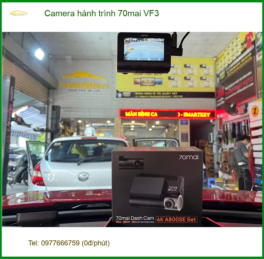 Chị Hằng lắp Camera hành trình 70mai VF3 cho VinFast VF3 ở Nhà Bè ảnh thực tế 2