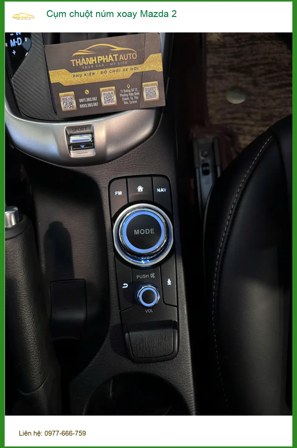 Anh Kiên lắp Cụm chuột núm xoay Mazda 2 tại Hóc Môn vì núm zin hư hỏng