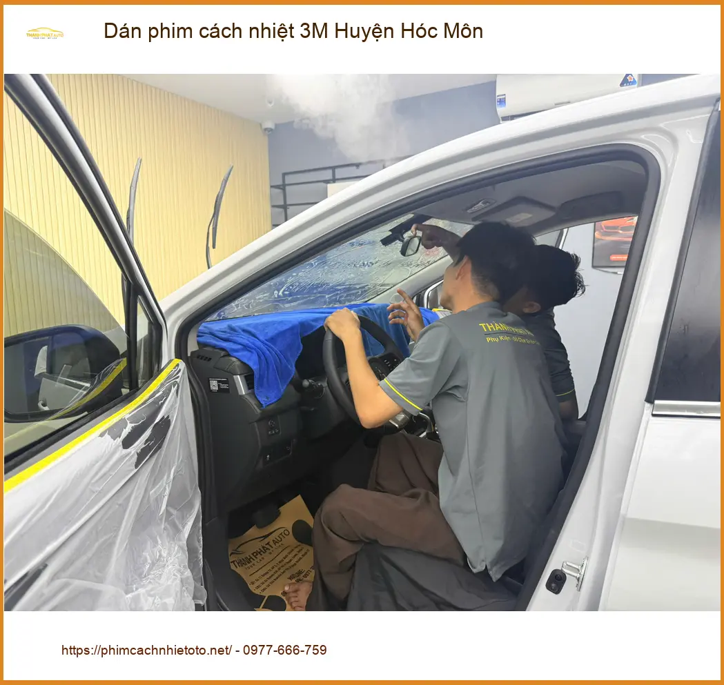 Trung Tâm Dán Phim Cách Nhiệt Ô Tô phim cách nhiệt 3M Huyện Hóc Môn - Thi Công Chuyên Nghiệp ảnh thực tế 2