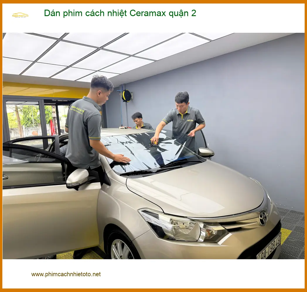 Địa Chỉ Dán Phim Cách Nhiệt Ô Tô phim cách nhiệt Ceramax quận 2 - Giá Tốt TPHCM ảnh thực tế 2