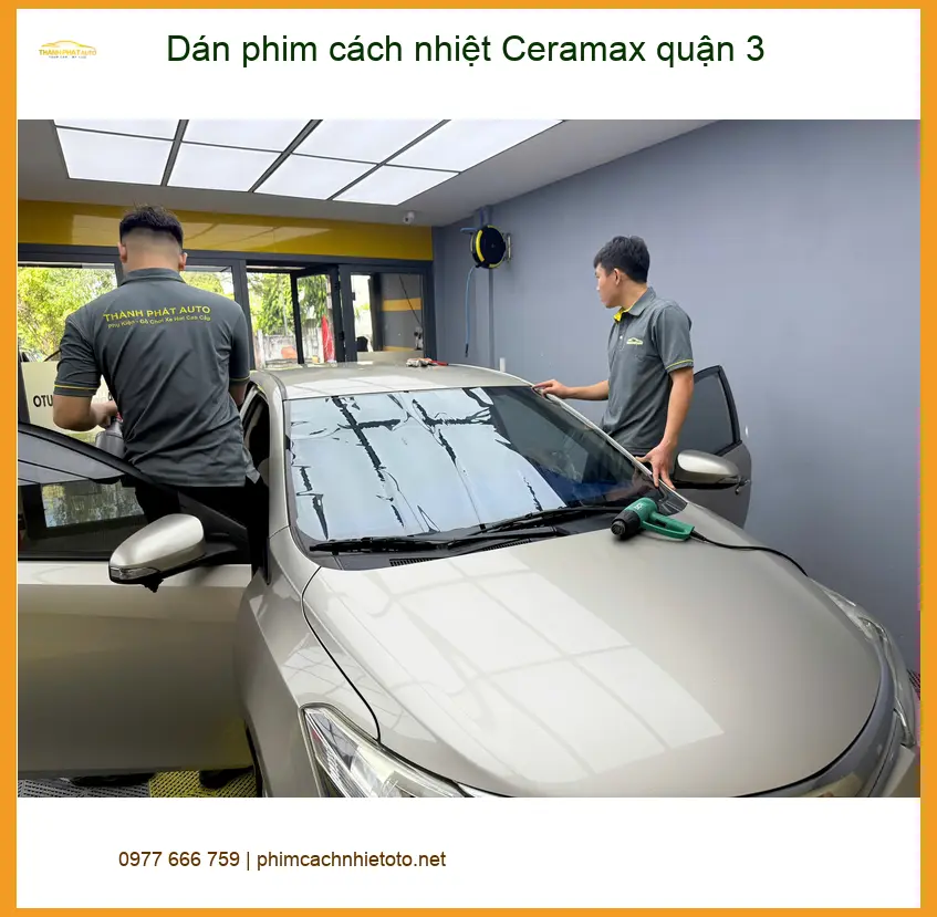 Địa Chỉ Dán Phim Cách Nhiệt Ô Tô Ceramax quận 3 - Lắp Đặt Uy Tín TPHCM ảnh thực tế 2