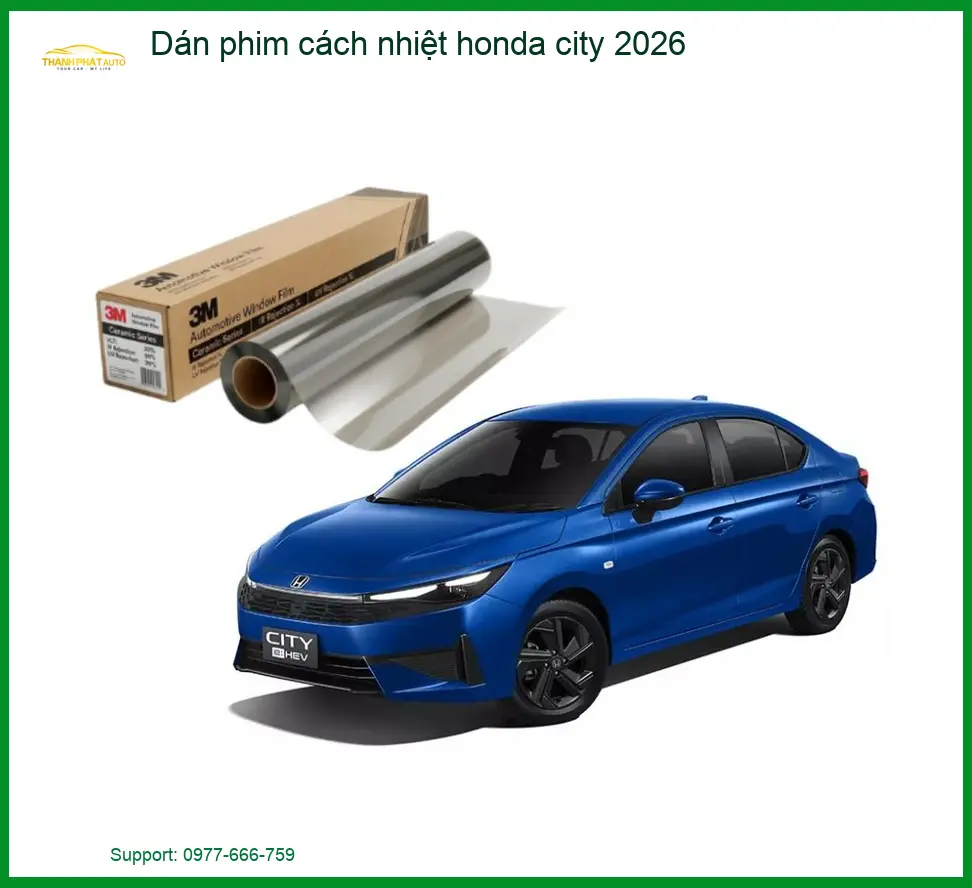 Dán Phim Cách Nhiệt Chống Nóng Honda City - Trung Tâm Lắp Đặt Uy Tín TPHCM