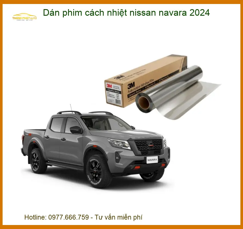 Dán Phim Cách Nhiệt Nissan Navara 2024 - Địa Chỉ Lắp Đặt Uy Tín TPHCM