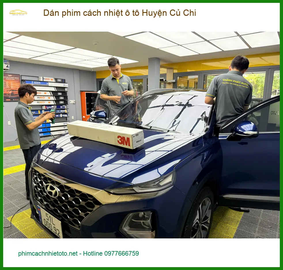 Trung Tâm Dán Phim Cách Nhiệt Ô Tô Huyện Củ Chi - Lắp Đặt Uy Tín TPHCM ảnh thực tế 2