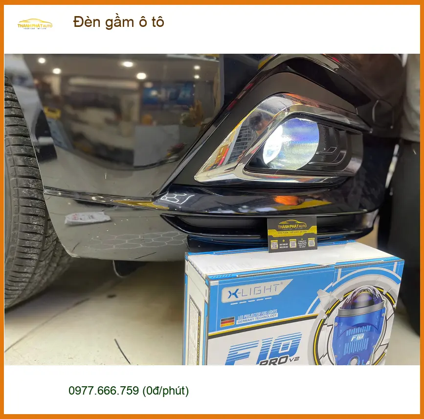 Chú Tấn độ đèn gầm ô tô Hyundai Accent tại Nhà Bè để tăng sáng an toàn ảnh thực tế 3