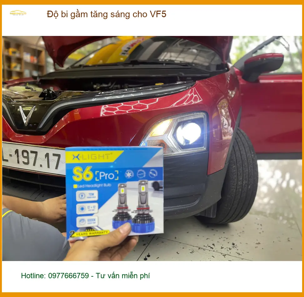 Chị Thảo độ bi gầm tăng sáng VinFast VF5 tại Nhà Bè, lái an toàn hơn ảnh thực tế 2